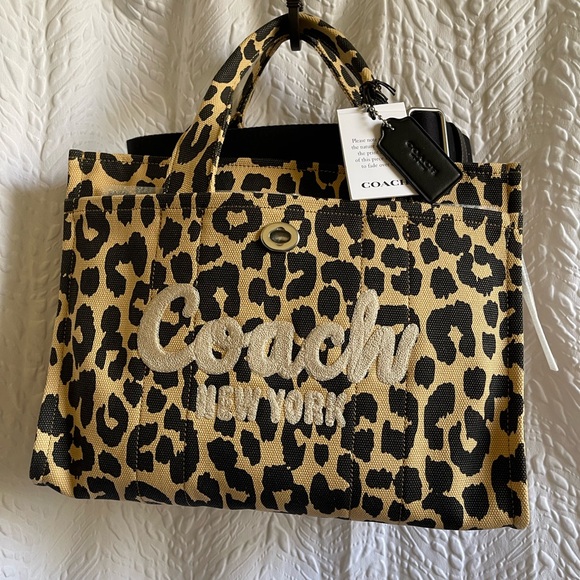 Coach Cargo Tote Bag with Leopard Print w/
Crossbody Strap & Dust Bag - NWT *** - Picture 2 of 5